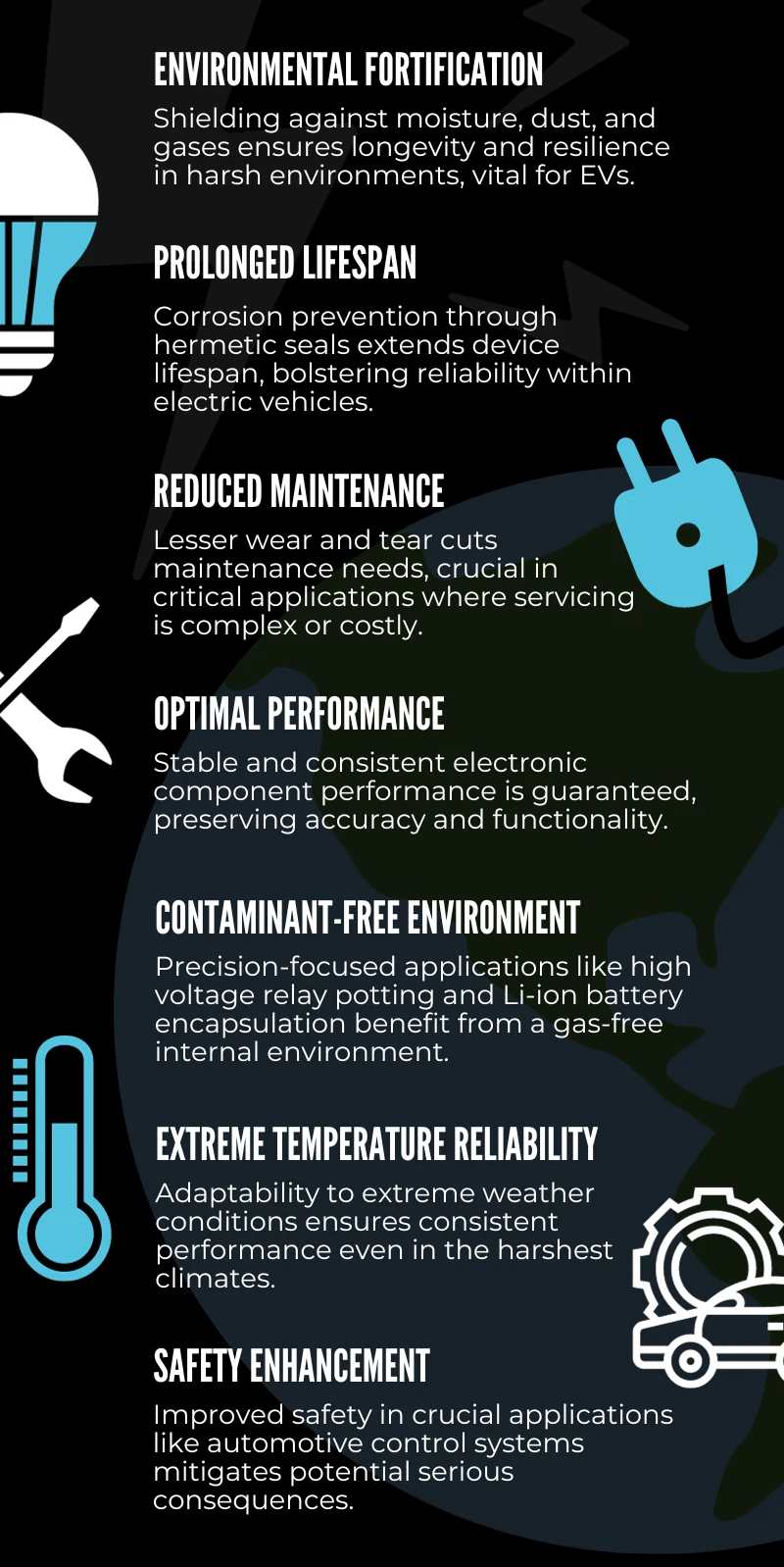 Advantages of hermetic sealing infographic