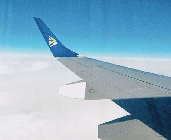 wing of an airplane