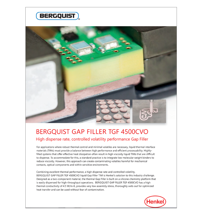 Bergquist Gap Filler TGF 4500CVO Brochure Cover
