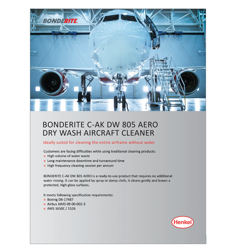 Bonderite C-AK DW 805 AERO Flyer Brochure Cover