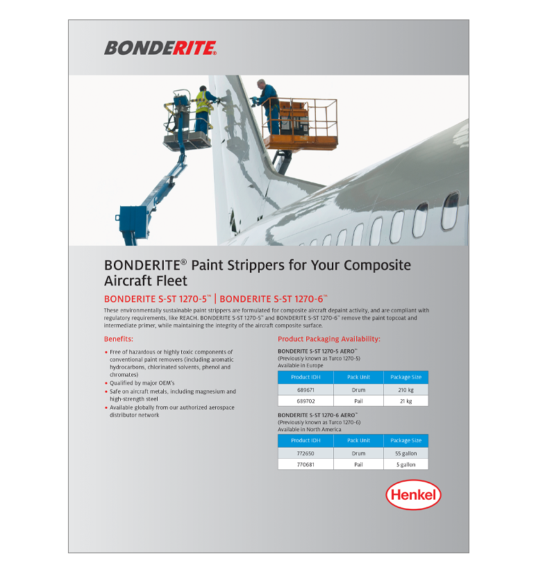 Bonderite Paint Strippers for Your Composite Aircraft Fleet Brochure Cover