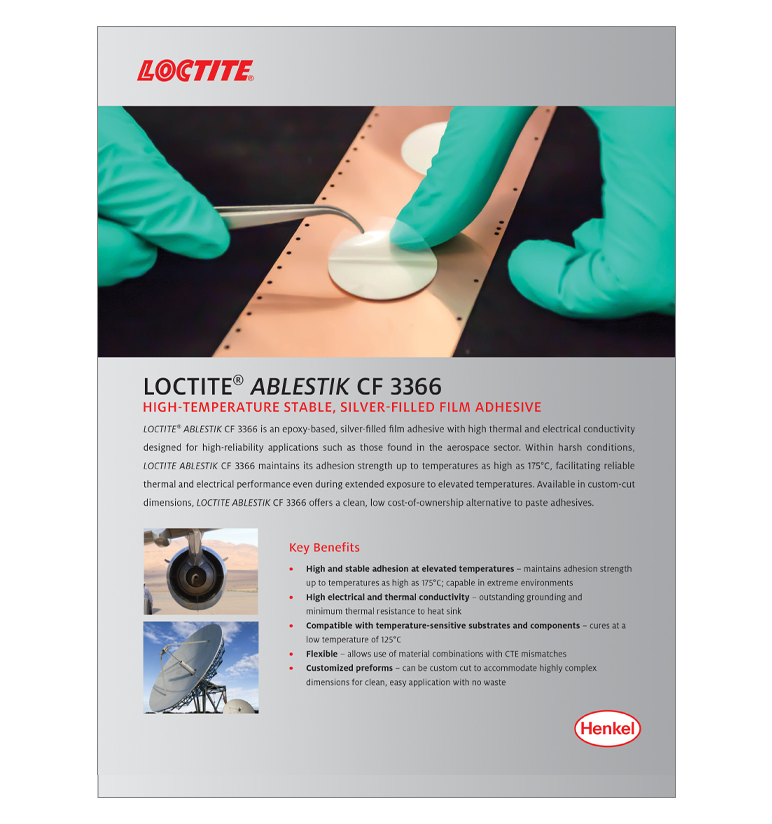 Loctite Ablestik CF 3366 Sell Sheet Brochure Cover