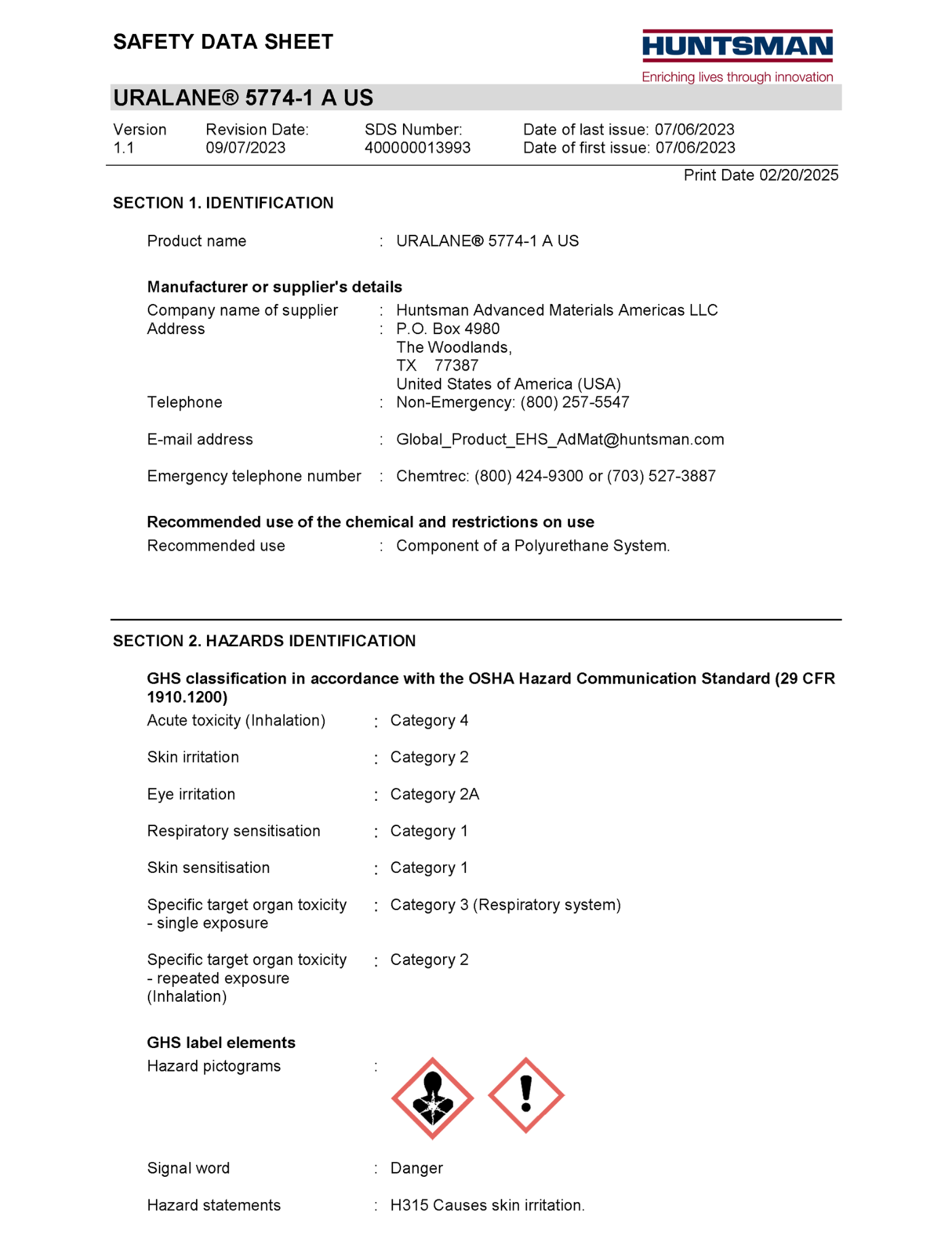 Uralane 5774-1 Safety Data Sheet_Page_01