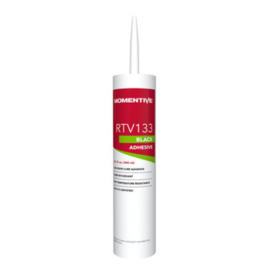 Momentive RTV133 Black Silicone Rubber Adhesive Sealant 10.1 oz Cartridge