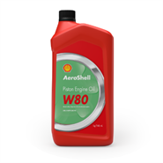AeroShell Oil W 80 Piston Engine Oil 1 qt Bottle